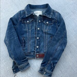 Pilcro and the Letterpress Anthropologie Denim Jean distressed Jacket small